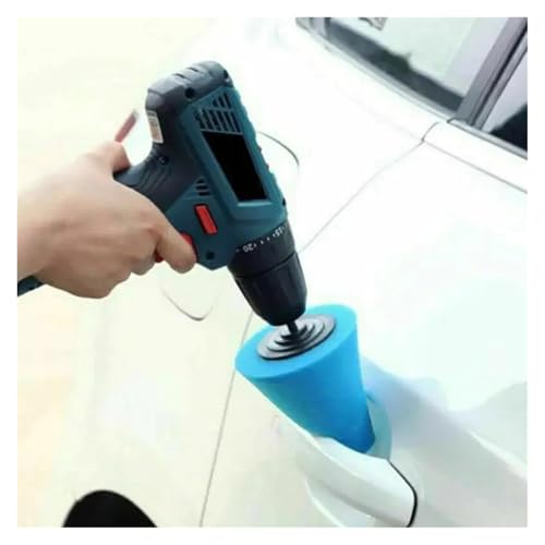 Wheel Used for Electric Drill Burnishing Ball Polishing Cone Set Car Hub Buffing Sponge Kit - color: Yellow 3pcs