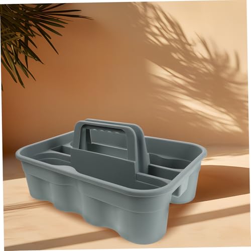 Portable Cleaning Supplies Organizer Basket with Handle Plastic Tool Tote for Car Detailing and Home Use Lightweight Storage Bin for
