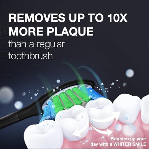 Wagner Stern VibroWave Plus Oscillation & Vibration Sonic Electric Toothbrush with 4 Brush Heads. IPX7 Waterproof.