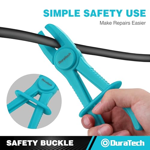 DURATECH 6-Piece Hose Clamp Pliers Set, Pinch Clamp Pliers, Blue | Ideal for Flexible Hoses, Fuel, Gas, Brake & Radiator Lines - size: 6-Piece, style: Straight(Blue)