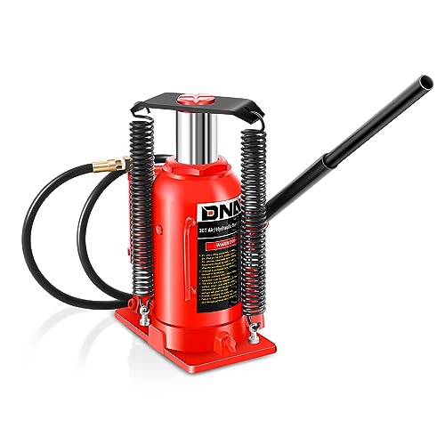 DNA Motoring Air Hydraulic Bottle Jack - 20 Ton (40,000 lbs) Capacity, Manual Handle and Air Pump for Car Pickup Truck RV Auto Repair,TOOLS-00323 - color: red-black, style: 20 ton