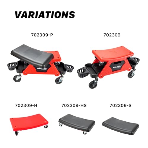 Maxshine Detailing Mini Creeper Without Cushion – Mobile Rolling Utility Creeper Seat for Mechanics & Car Detailers – Low Profile Detailing Seat for Car Cleaning, Polishing, Coating & Waxing - size: Mini Creeper