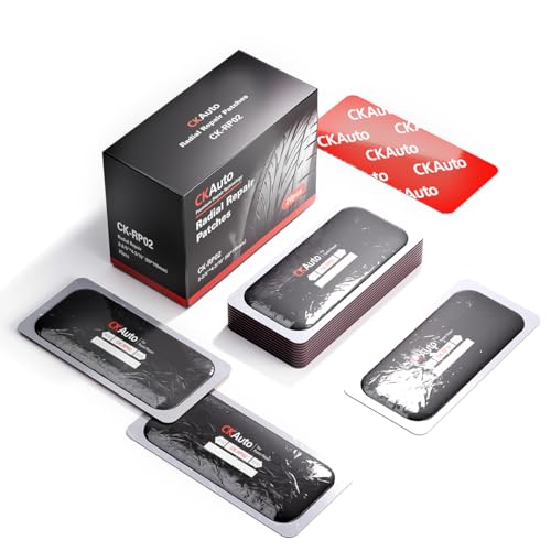 CKAuto 20 pcs Radial Tire Patches Heavy Duty 2-1/4" x 4-1/3" (60mm x 110mm) | for Radial Tubeless Tire of Cars Vans SUVs Buses & Heavy Trucks Tractor Agricultural Vehicles Rectangle - size: 2-1/4" x 4-1/3" (60 x 110mm) 20 PCS