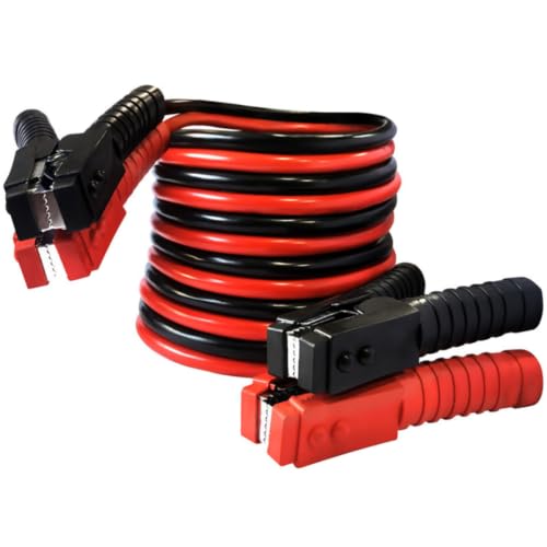 Heavy Duty Booster Cables 2500a with Pvc Insulation, 11mm Wire Diameter, Strong Clamping Alligator Clips, No Entanglement Jumper Cables for Car Battery Emergency