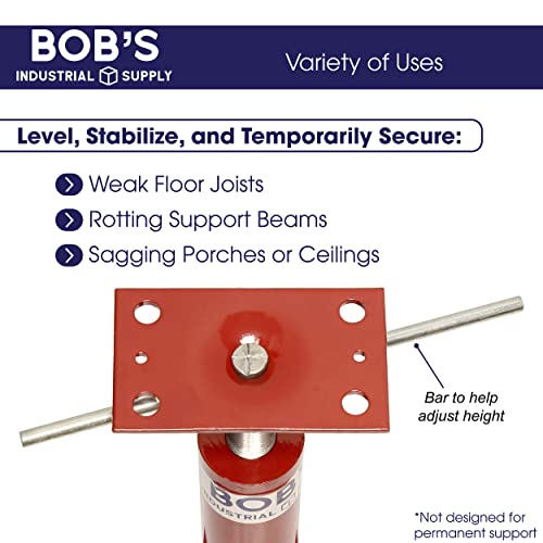 BISupply House Jacks for Leveling Crawlspace 2 Pack - 54-150 inch Adjustable Support Beam Basement Jack Post - Floor Lifting Joist Beam Brace for Cellar Ceiling - Screw Pole Jack - size: 54-150 Inch (2 PACK)