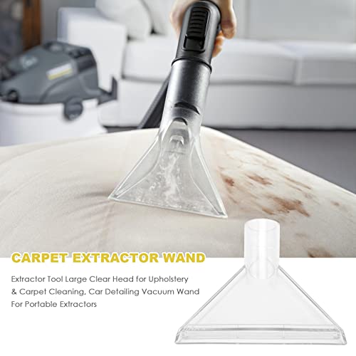 Extractor Tool Large Clear Head for Upholstery & Carpet Cleaning, Car Detailing Vacuum Wand for Portable Extractors A, 19cm - size: 19cm