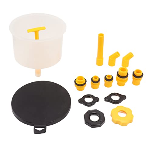 15Pcs Radiator Coolant Filling Funnel Kit, Spill Proof Coolant Fill Kit, Reinforced Design with Rotary Switch for Universal Cooling System, Long Extension Rod for Hard to Reach are