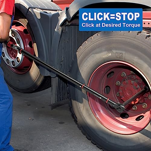 SUERCUP 1-inch Drive Click Torque Wrench, 200-1300Ft-Lb/271-1761.5Nm | Heavy Duty, ±3% Accuracy Torque Wrench, Professional, Dual Direction Adjustable, 48-Tooth, for Wind Turbines, Truck Repair - size: 1" 200-1300Ft.Lb/271-1761.5N.m