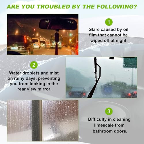 Yicengy Automotive Oil Film Cleaning Brush, 2026 New Car Windshield Oil Film Remover for Car Windows Includes 1 Refill Bottle, Glass Coating Cleaner Board, Anti-Rain Fog, Improves Clarity (1pcs) - color: 1pcs