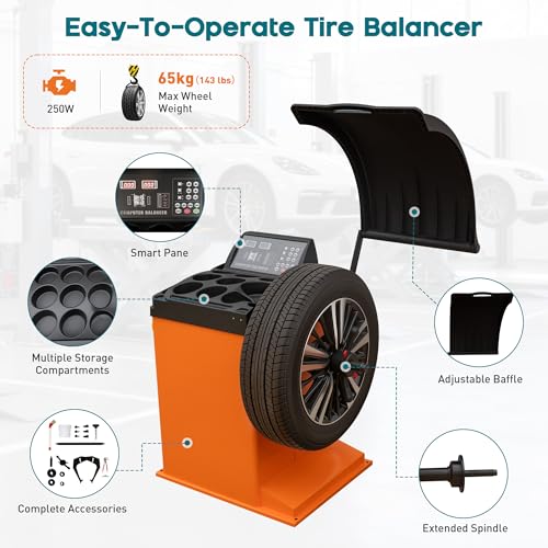 Albott 2HP Tire Changer with Assist Arm & Wheel Balancer for 12"–24" Rims | 12"–22" Outside Clamp, 12"–24" Inside Clamp, Tire Mounting and Wheel Balancing Equipment for Garages & Commercial Auto Shops - size: 12"–24" Dual Arm Combo