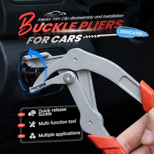 Automotive Clip Removal Tool & Trim Removal Pliers with Non-Slip Grip,Multi-Functional Car Clip Pliers Tool for Door Panels, Trim Clips, Rivets & Interior Panels Without Damage (1 Pack) - color: 1 Pack