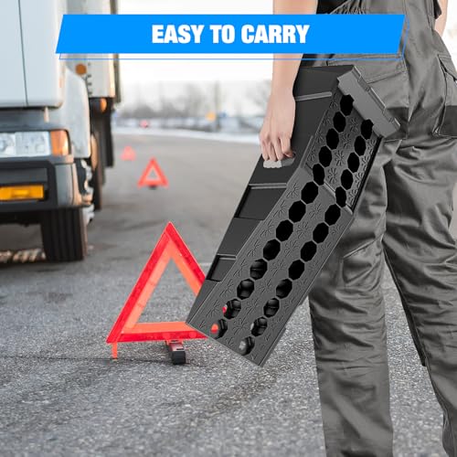 Nilight Car Ramps, 6.7" Lift Heavy Duty Truck Ramps Portable Vehicle Service Ramp for Home Garage Maintenance, 16,000lb. GVW Capacity Per Pair - size: Truck Ramp
