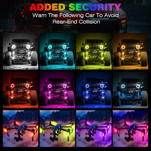 4LEDs Wireless LED Strobe Lights, Rechargeable Anti-Collision Warning Light | 4PCS Waterproof Emergency Light with Remote Control, flashing lights for Car Drone Bike Aircraft, Halloween Decorative Lights - size: 4PCS (Upgraded 4LEDs)