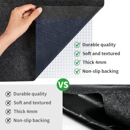 Towallmark Garage Floor Mat 7.5' x 20', Thick Premium Felt with Waterproof Backing, Heavy Duty Oil Absorbent Non-Slip Mat Protects Garage Floor for Large SUV, MPV, Pickup Truck & RV - size: 7.5' x 20'