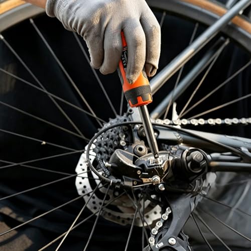 32 PCS 1/4" Drive Long Shank Torque Screwdriver, 3-39 Inch Pound Torque Screwdriver Set with S2 Bits and Socket Adapter for Maintenance, Tools, Bike Repairing and Mounting - size: 3-39inch.L