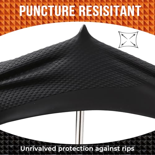 ANBOSON 10 Mil Heavy Duty Diamond Texture Nitrile Gloves, X-Large, 100 Ct | 10 Mil Diamond Grip, Heavy Duty Protection, Industrial Work, Automotive Repair, Mechanics, Equipment Maintenance, Secure Grip - color: Black of 100, size: X-Large