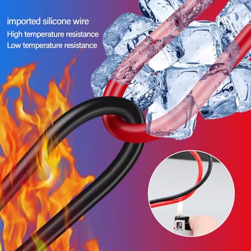 22-Piece Multimeter Test Lead Kit, Back Probe Test Leads,Multimeter Probes,Test Leads with Alligator Clips, Replaceable Gold-Plated Probes,Soft Silicone Wire ,for Digital Multi Tester
