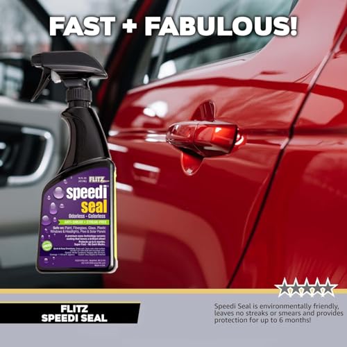 Flitz Speedi Seal - 16oz Bottle of USA-Made Ceramic Coating for Cars to Polish & Protect for Up to 6 Months - Works on Paint, Fiberglass, & More - Streak-Free Ceramic Spray Sealant (12 Pack) - size: 16 Fl Oz (Pack of 12)