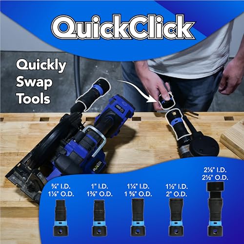 Cen-Tec Systems 95281 20 Ft. Home and Shop Vacuum Hose with Expanded Multi-Brand Power Tool Dust Collection Adapter Set and Full Attachment Kit, Black - size: 20 Ft. Hose