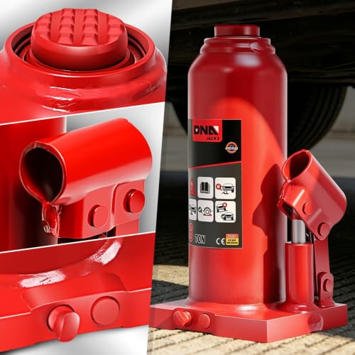 DNA Motoring 8 Ton Hydraulic Car Bottle Jack, Red, 16000 lbs Capacity | Automotive Welded Bottle Jack For Car SUV Pickup Truck, Auto Repair House Lift, with Manual handle & Carrying Storage Case - color: red, style: 8 ton