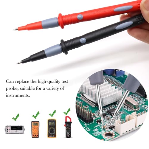 22-Piece Multimeter Test Lead Kit, Back Probe Test Leads,Multimeter Probes,Test Leads with Alligator Clips, Replaceable Gold-Plated Probes,Soft Silicone Wire ,for Digital Multi Tester