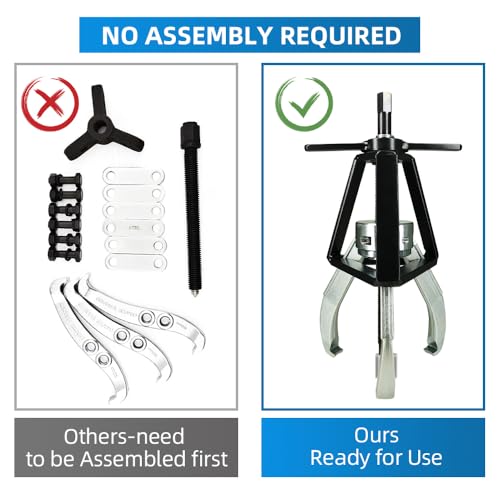 BESTOOL 3 Jaw Gear Puller, 2 Ton, for Gears, Pulleys and Flywheels | 2 Ton Pulling Capacity; 3-Jaw Design; For Removing Gears, Pulleys and Flywheels in Automotive and Mechanical Repair - size: 3Jaw 2 Ton