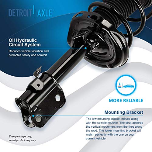 Detroit Axle - Front Struts Lower Control Arms for 2006-2014 | Honda Ridgeline, Quick Install Ready Struts Assembly Control Arms w/Ball Joint 2007 2008 2009 2010 2011 2012 2013 Replacement - size: 4CQ1201324/Big Kit