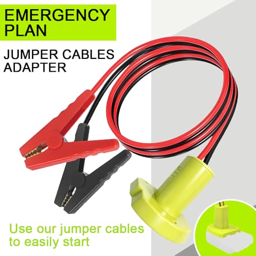 Jumper Cables Adapter Compatible with Ryo.bi 18V Batteries, Silicone Wire 8AWG 3.28FT Portable Battery Jump Starter Starting Using Tool for Car SUV Truck, Temperature Resistance 392℉(200℃) - size: 3.28FT