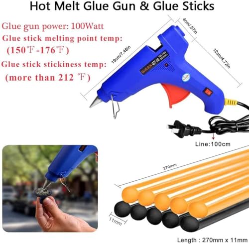 GLISTON Auto Dent Puller Kit with Golden Lifter Dent Remover, Car Body Slide Hammer Paintless Dent Repair Set for Vehicle Dent Removal - size: XL