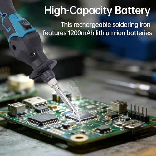 Mingzhe Portable Rechargeable Soldering Iron Efficiently Solder Electronics Automotive Wiring (Plastic)