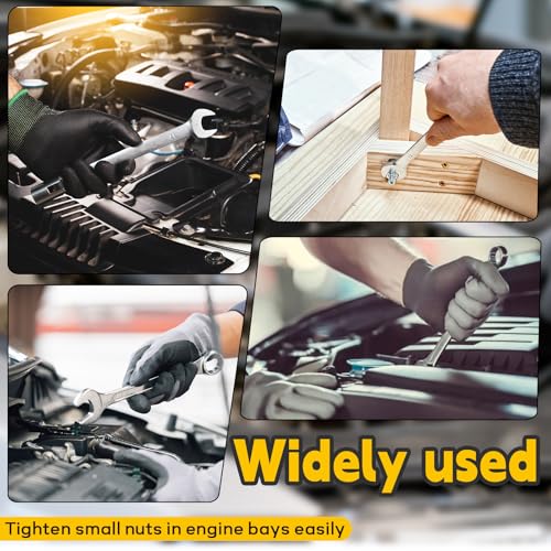 14mm Ratcheting Wrench 2 Pcs 72-Tooth 12-Point Chrome Plated | Forged 45# Carbon Steel Durable, 5-Degree Arc For Tight Spaces, 12-Point Protects Fasteners, Polished Chrome Anti-Rust - size: 14mm