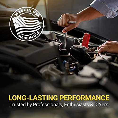 Spartan Power Black 3 Foot, Battery Cable, Negative Only 3/8" M10 Made in USA - color: 1/0 AWG-BLACK-3/8", size: 3-FT