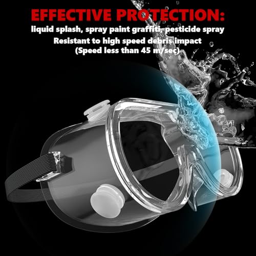 Super More Anti-Fog Protective Safety Goggles Clear Lens Wide-Vision - color: Transparent-2