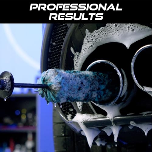 VIKING Wheel Barrel Brush Set, Cleaning Brush for Wheels and Car Detailing Kit, Includes Slim and Regular Diameters, 16 Inch Length, Teal, 2 Pack - style: 2 Pack