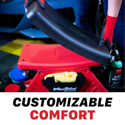 Maxshine Detailing Mini Creeper Without Cushion – Mobile Rolling Utility Creeper Seat for Mechanics & Car Detailers – Low Profile Detailing Seat for Car Cleaning, Polishing, Coating & Waxing - size: Mini Creeper