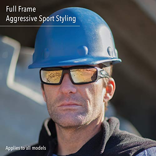 Honeywell Uvex Hypershock Safety Glasses, Black Frame with SCT-Blue Lens & HydroShield Anti-Fog Coating (S2951HS)