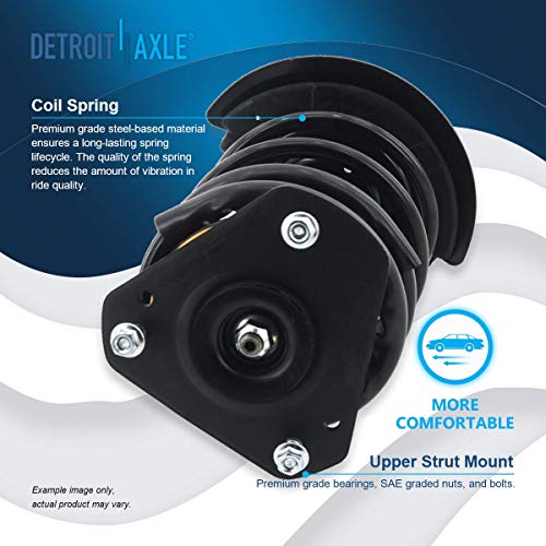 Detroit Axle - 2 Front Struts for Chevy Impala Monte Carlo | Pontiac Grand Prix Buick LaCrosse Century Regal Allure Complete Struts w/Coil Springs Replacement Strut Shocks Assembly - size: 171661 x2/PAIR