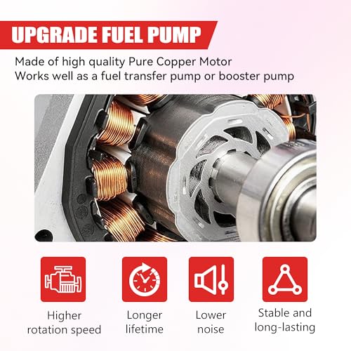 Gasoline Electric Fuel Pump Universal 5/16 Inch Inlet and Outlet Inline 12V 1-2A 28GPH 2-3.5 PSI Operating Fuel Pressure - color: 2-3.5PSI 28 GPH for Gasoline