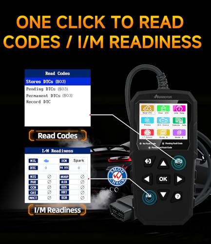 OBD2 Scanner,V880 Check Engine Light Car Code Reader with Reset | Graphic Live Data,I/M Smog Test, CAN Scan Tool Diagnostic Scanner for All OBDII Vehicles,Work for DIY,Home Use,Mechanic,Black - color: BLACK
