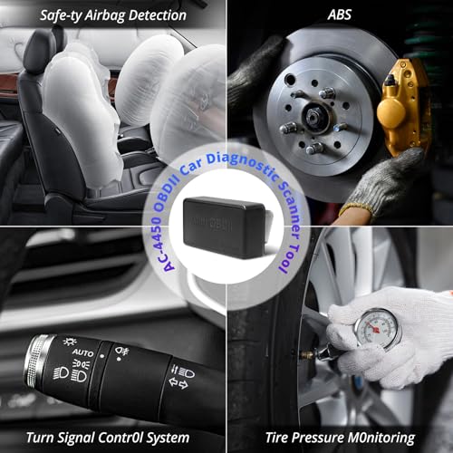 ATOTOZONE AC-4450 Bluetooth OBDII/OBD2 Car Diagnostic Scanner/Scan Tool,Car Engine Fault Code Reader,Check Engine Light,Compatible with A5,A6,S8,P9,X10,V10,P10 Series,Not for F7,P5,P8 Series