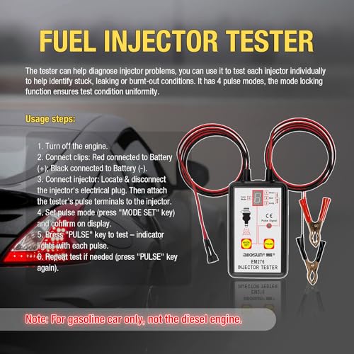 ALLOSUN Fuel Injector Cleaner Tester & Adapter DIY Cleaning Tool Kit Set (Fuel Injector Tester) - color: Fuel Injector Tester