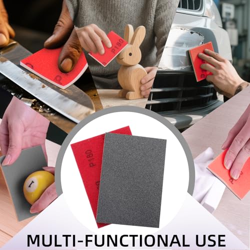 24Pcs Sanding Sponge 2000 Grit Wet Dry Soft Foam Hand Sander Block | 3x4 Inch Soft Foam Conforms to Curves and Edges, Hook and Loop Backing, Ideal for Wood Metal Furniture - size: 24pcs 2000 Grit, style: Aluminum