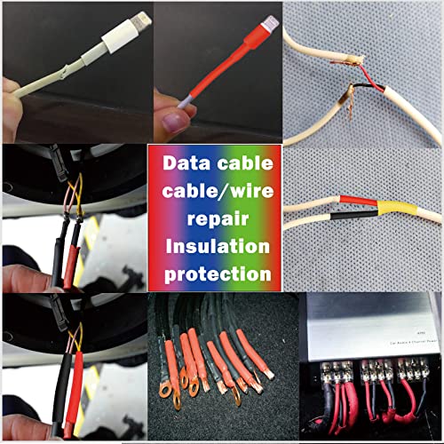 Wire Heat Shrink Tubing Kit + Mini Heat Gun for Shrink Tubing - 328pcs 2:1 Wire Shrink Wrap Tubing + 300W Heat Shrink Gun with Case - for Wires,Shrink Wrap and Cable Repair. - size: Shrink Ratio 2:1 & with case