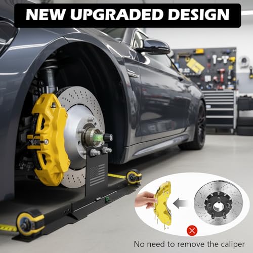 Heavy-Duty Wheel Alignment Tool with American Flag—No Caliper Removal Required. Universal Alignment Tools Automotive Suitable for Cars, Trucks, SUVs, ATVs/UTVs, etc., (Black)