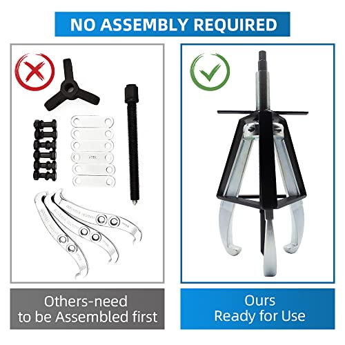 BESTOOL 3 Jaw Gear Puller, 2 Ton, for Gears, Pulleys and Flywheels | 5 Ton Pulling Capacity; 3-Jaw Design; For Removing Gears, Pulleys and Flywheels in Automotive and Mechanical Repair - size: 3 Jaw 5 Ton