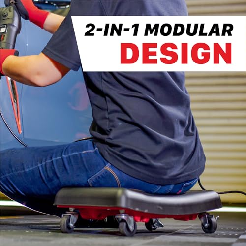 Maxshine Detailing Mini Creeper Without Cushion – Mobile Rolling Utility Creeper Seat for Mechanics & Car Detailers – Low Profile Detailing Seat for Car Cleaning, Polishing, Coating & Waxing - size: Mini Creeper