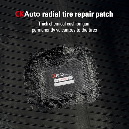 CKAuto 20 pcs Radial Tire Patches Heavy Duty 2-1/2" x 3-1/4" (65 x 80mm) | for Radial Tubeless Tire of Cars Vans SUVs Buses & Heavy Trucks Tractor Agricultural Vehicles Rectangle - size: 2-1/2" x 3-1/4" (65 x 80mm) 20 PCS