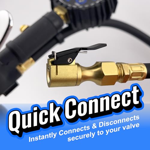 Chuck Mates Premium 1/4" NPT Quick-Connect Tire Chuck, Closed-Flow (1 Pack) | Skip the Teflon tape with SimpleSeal hose connection - size: 1 Pack NPT Closed-Type