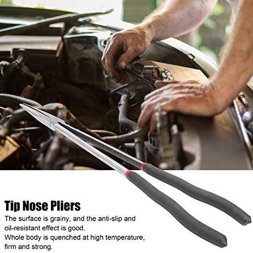 Watris Veiyi Straight Long Needle Nose Pliers for Access in Tight Spaces | 16in Long Reach Nose Pliers, Nipper Bent Nose Duckbill Pliers