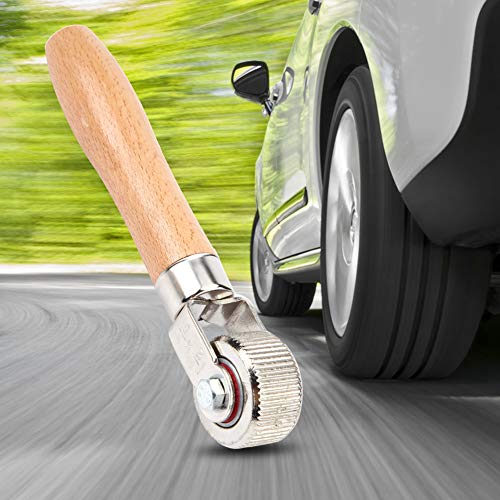 car Wheel Wooden Handle tire Patch Repair Stitcher Bearing Roller Repair Tool Middle (Medium) - size: Medium